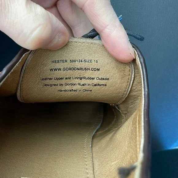 GORDON RUSH "nester" tan brown lace up oxford dress shoes men's size 15 - Picture 5 of 9